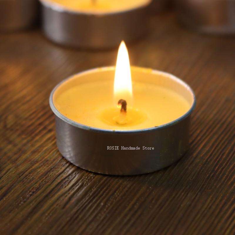 Soy Wax Pillar Blend - Lege Thee Wax Cirkelvormige Aluminium Doos