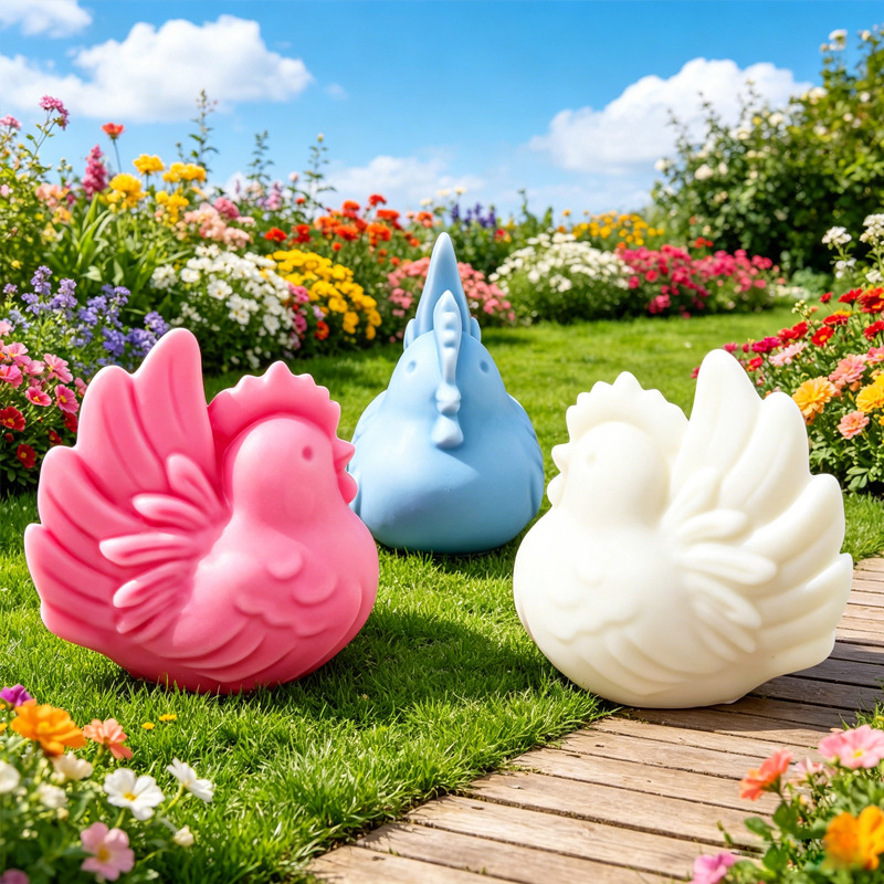 Soy Wax Pillar Blend - Cartoon kip siliconen kaarsvorm, 3D kipvormige