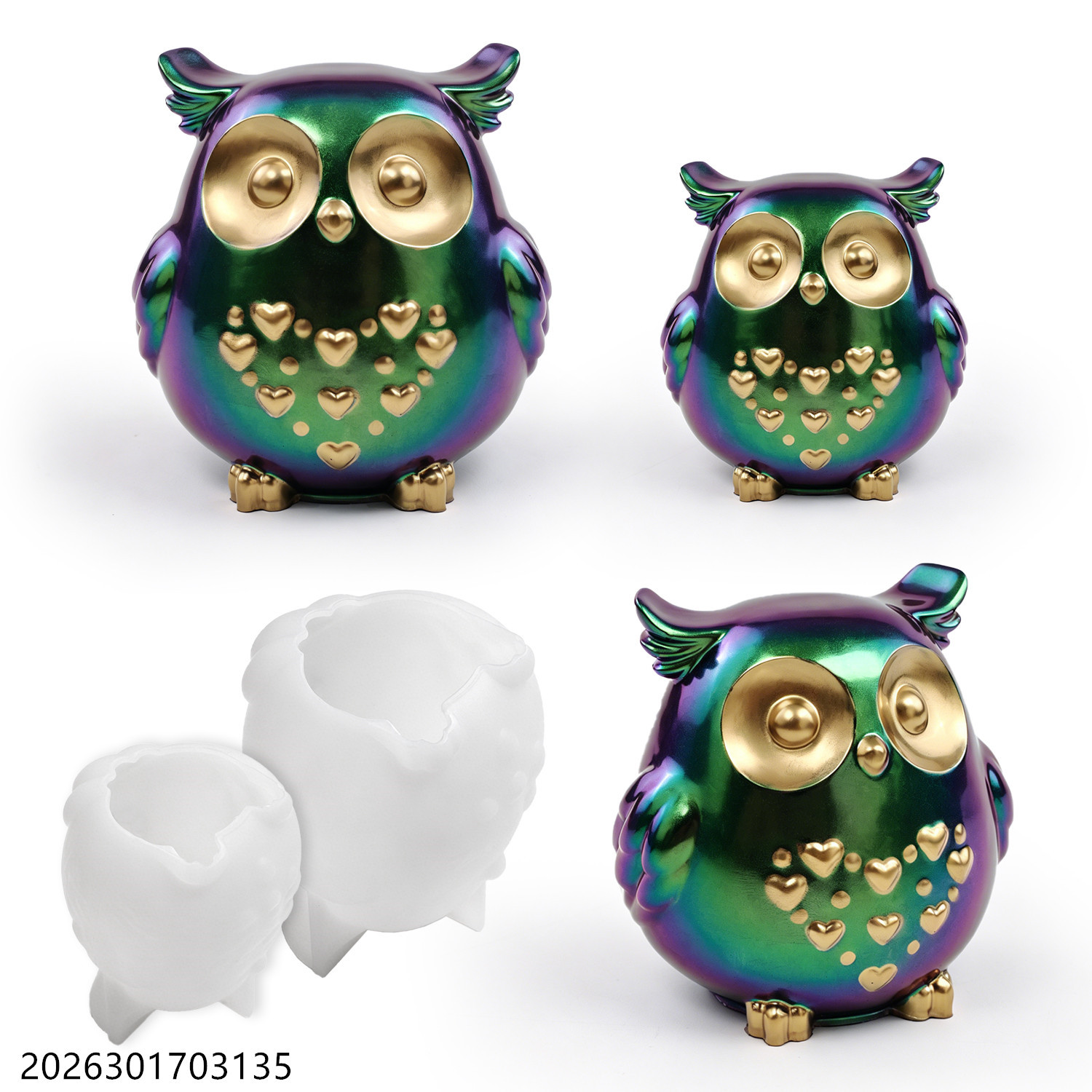 Candle Making Items - Uil siliconen mal 3D vogelvorm set