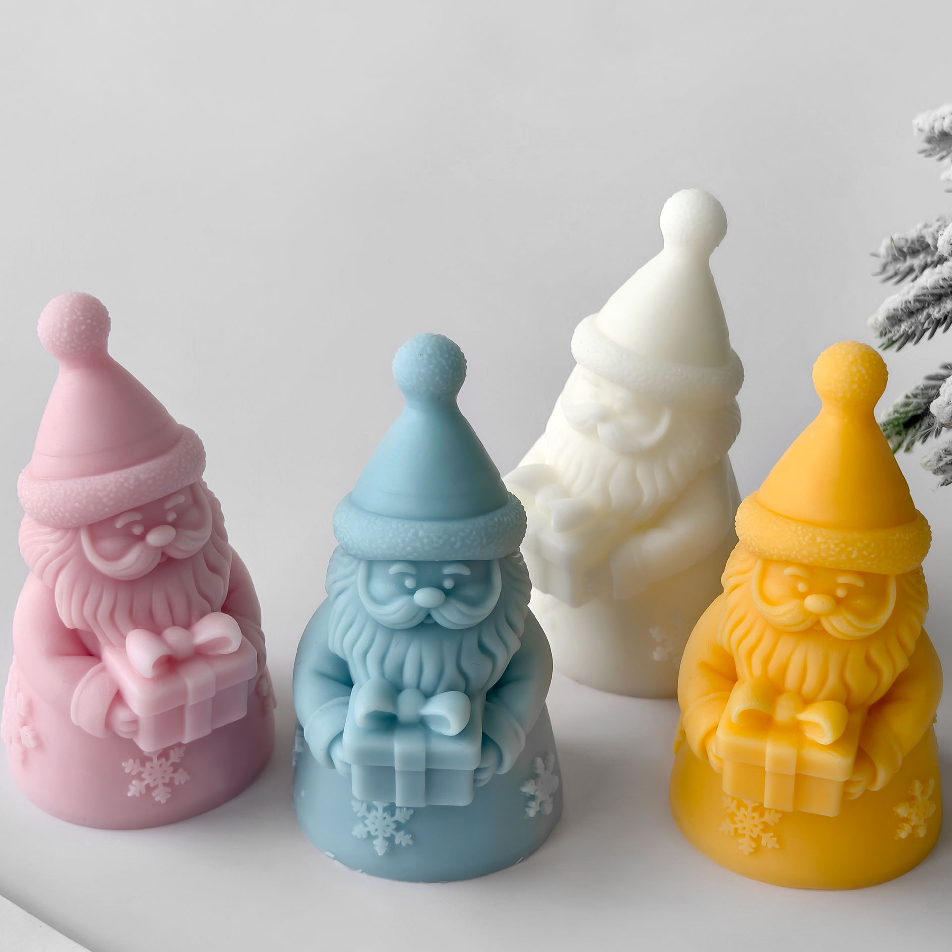 Kerstman Geschenkdoos Silicone - Soy Wax Pillar Blend recensie en prijs