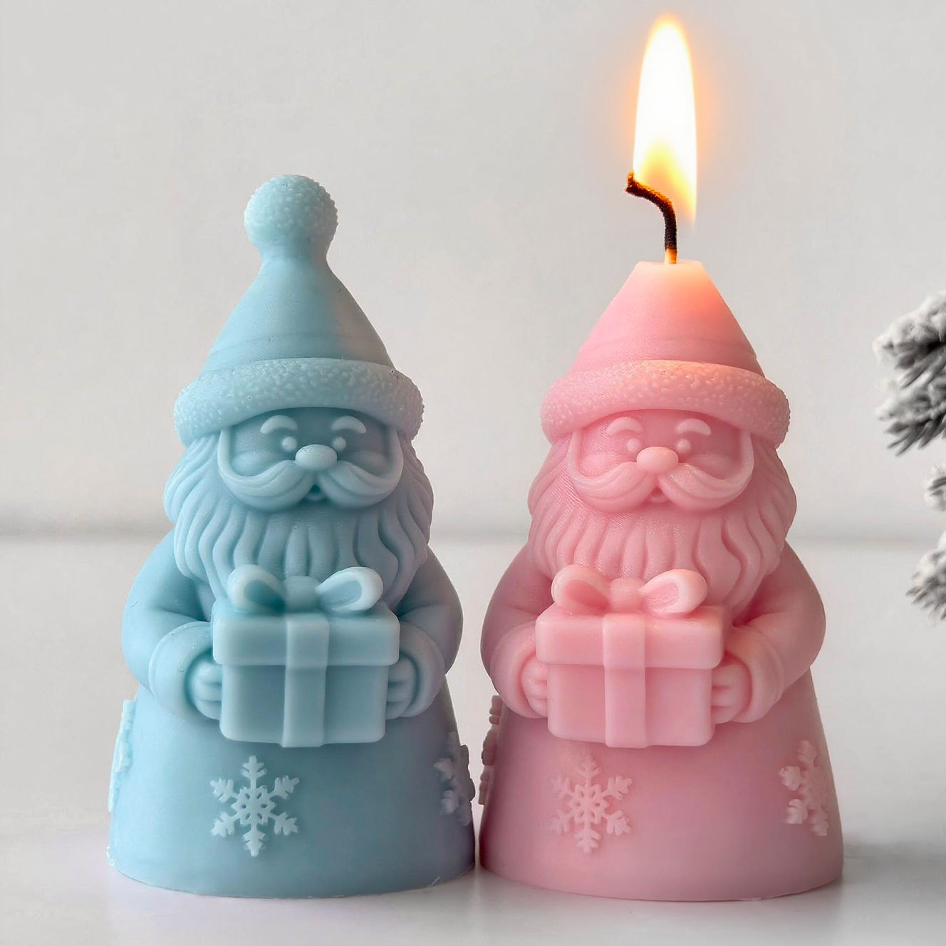 Kerstman Geschenkdoos Silicone - Soy Wax Pillar Blend recensie en prijs