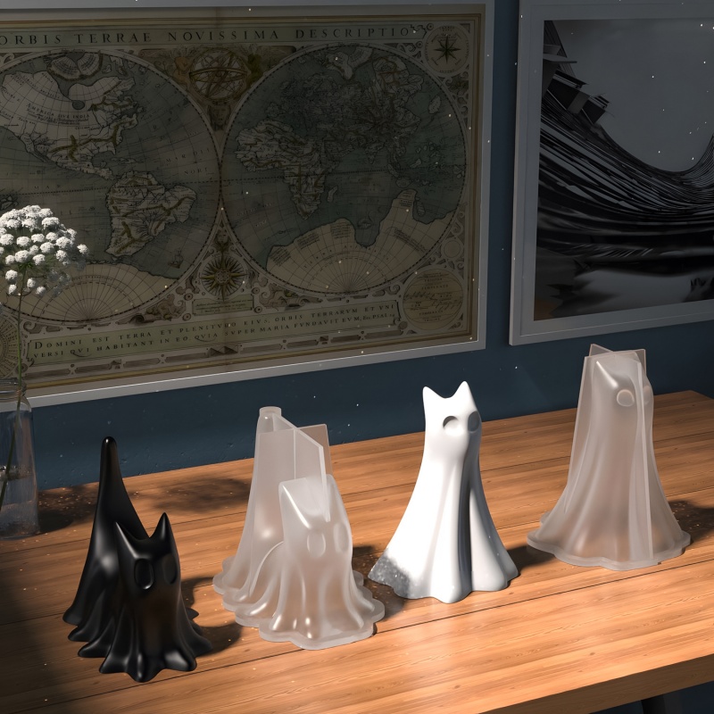 Ghost Cat Halloween Desktop Or - Candle Making Items recensie en prijs