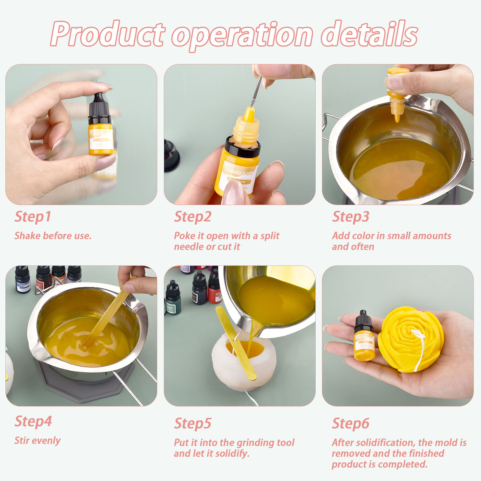 5 ml/Fles Kaars Wax Pigment Kl - Soy Wax Pillar Blend recensie en prijs